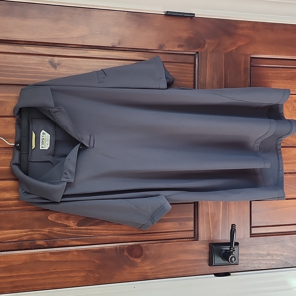 First Tactical Gray Moisture Wicking Polo XL